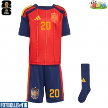 Spanien Pedri Gonzalez #20 Hemmatröja Barn VM 2026 Kortärmad (+ Korta byxor)